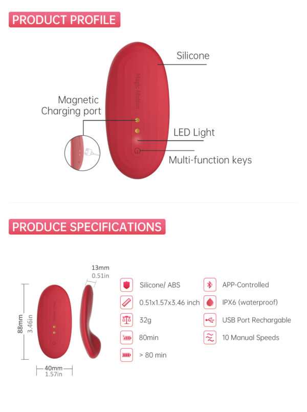 VIBRADOR MAGIC MOTION NYX - Imagen 2