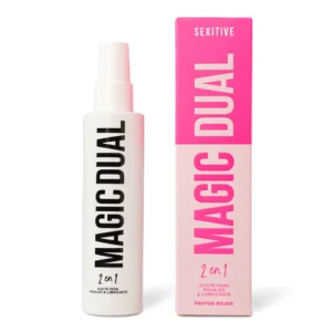 Aceite sensual para masajes & lubricante Magic Dual - Aroma Frutos Rojos