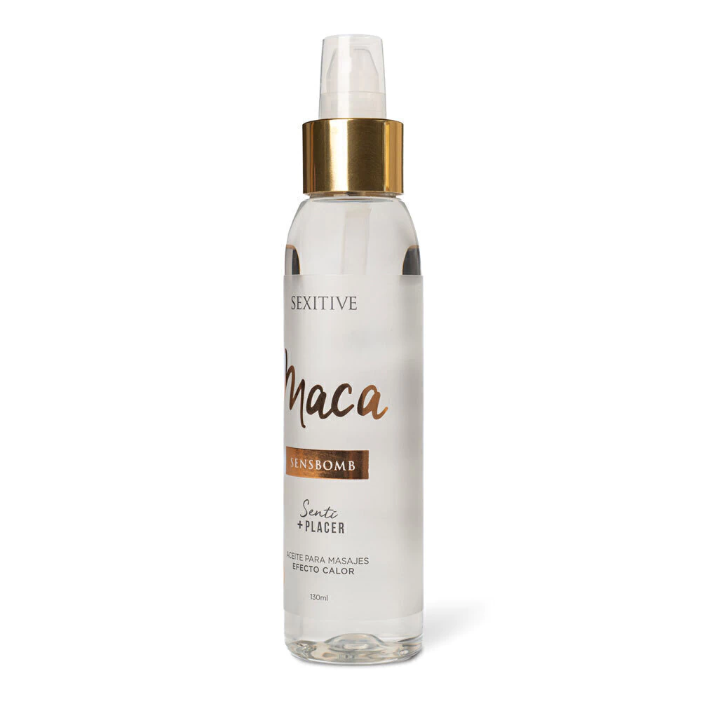 Aceite para masajes SensBomb efecto calor | MACA 130 ml - Imagen 2